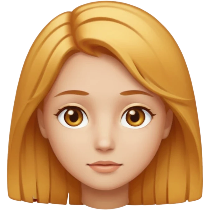 Girl with hair color and eyes honey emoji