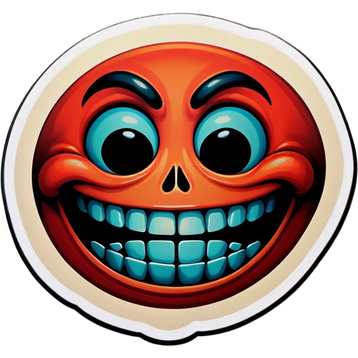 creepy eerie smiling face emoji