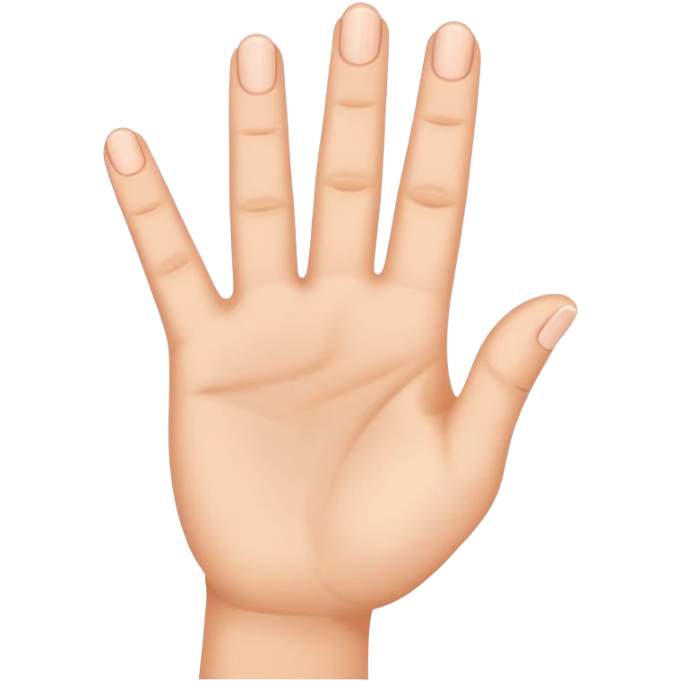 Hand with three fingers up emoji