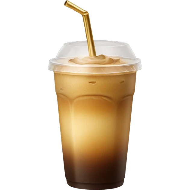 Gold Ice coffee emoji