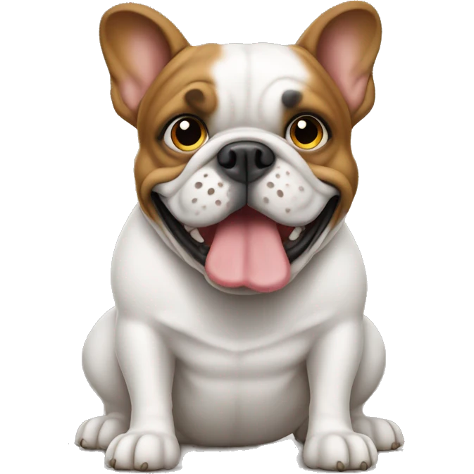 Buldog with a nie emoji