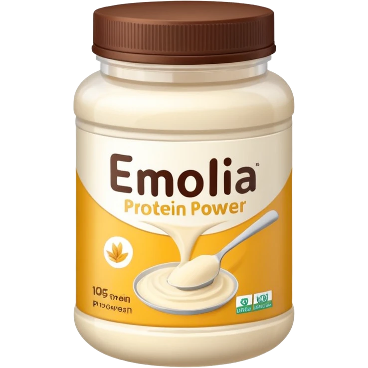 vanilla protein powder jar labeled vanilla picture icon emoji