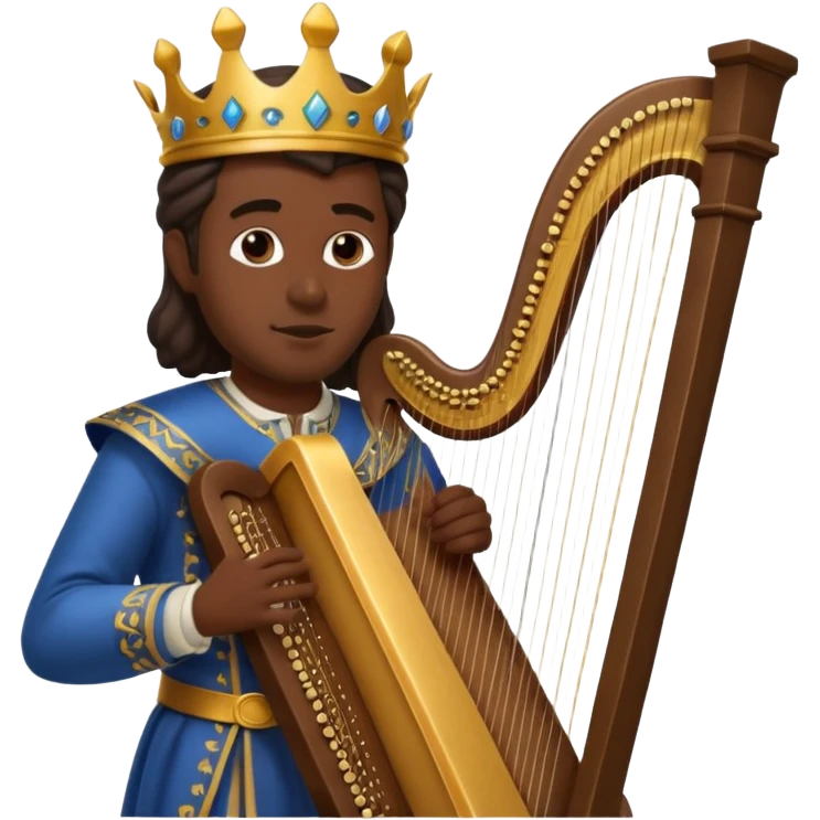 imagen del Rey David músico emoji