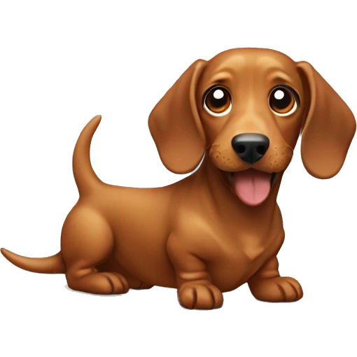 Dachshund pooping emoji