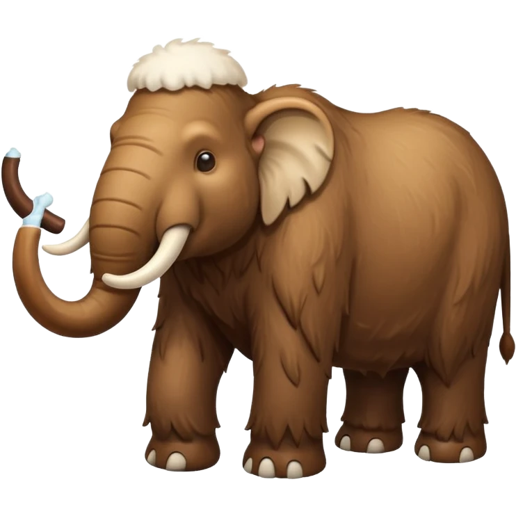 A mammoth who drinks a hot chocolate emoji