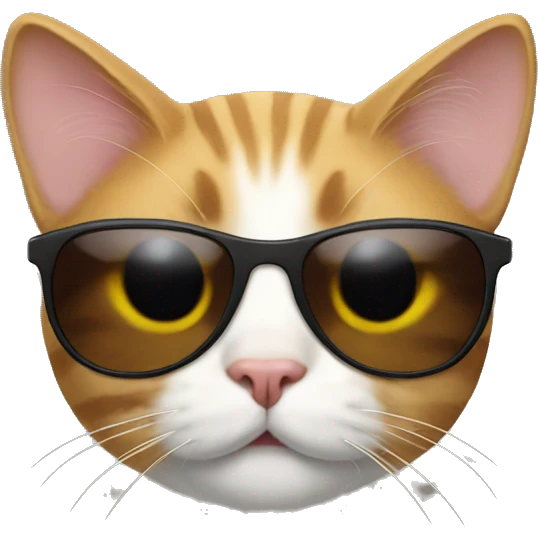 Cat with sunglasses emoji