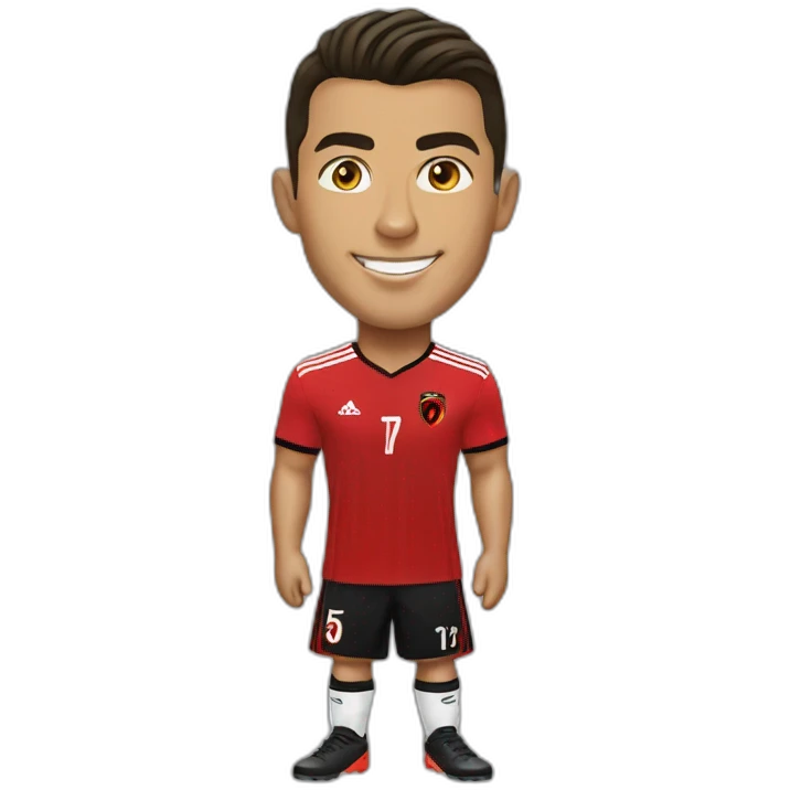 Cristiano Ronaldo with albanian t shirt emoji