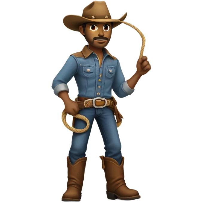 Cowboy with stubble emoji