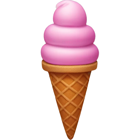 pink ice cream cone emoji