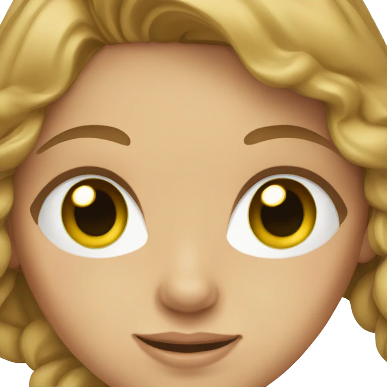 girl with light brown hair and green eyes emoji
