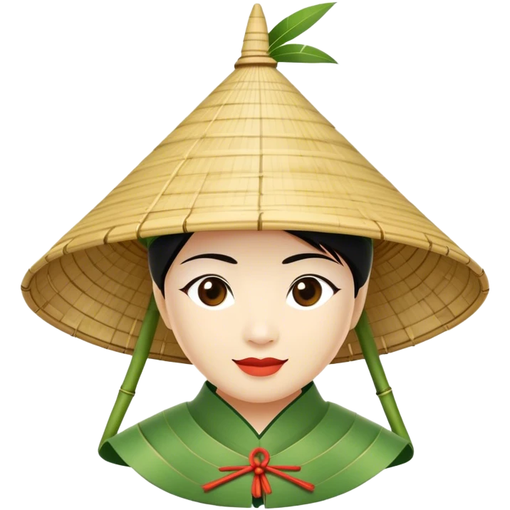 ​Cinematic Realistic Traditional Vietnamese Nón Lá, depicted as a delicately crafted conical hat made of bamboo and palm leaves with subtle texture and natural wear, evoking authentic cultural heritage, please show the hat only emoji