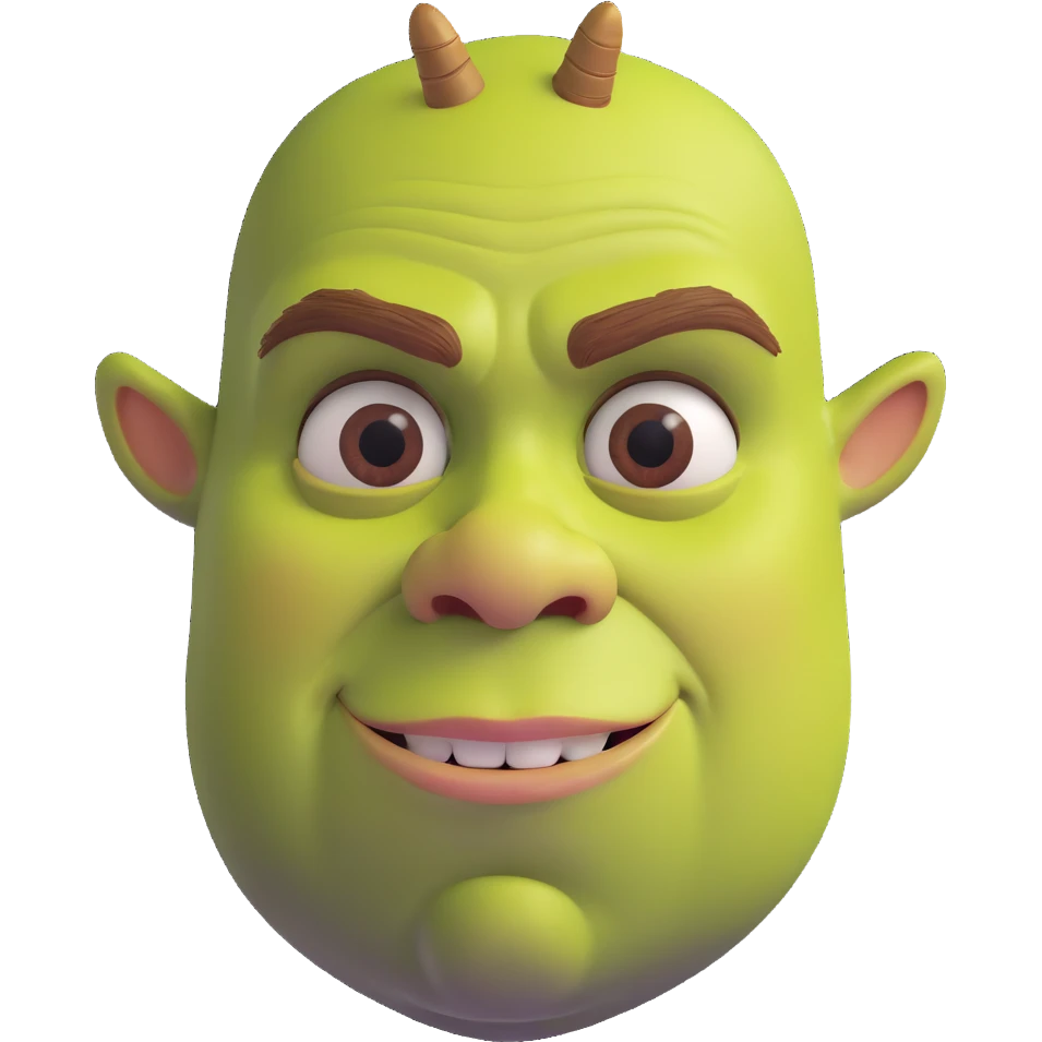 iconic Shrek face emoji