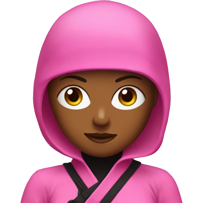 Women ninja in pink  emoji