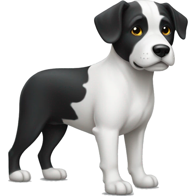 Perro blanco y negro emoji