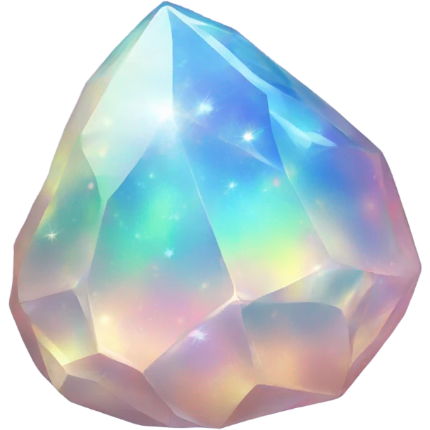 opal crystal shaped like sparkles emoji  emoji