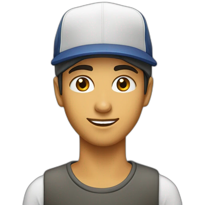 Jeune de banlieue arabe avec une casquette emoji