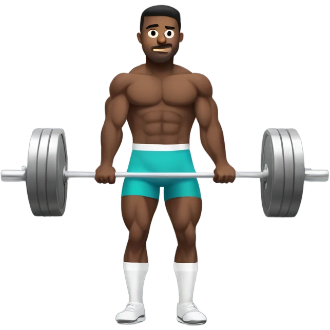 Guy deadlifting  emoji