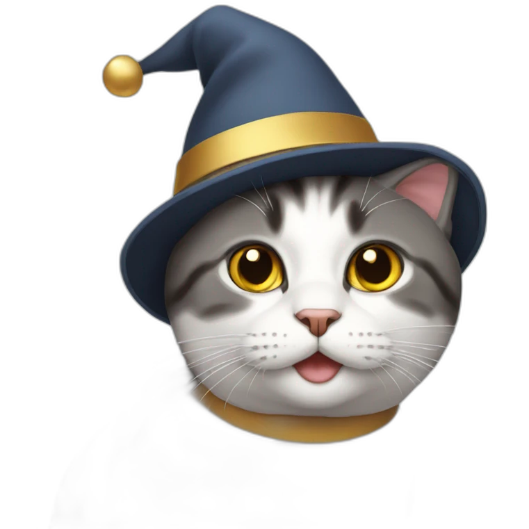  cat in a New Year's hat emoji