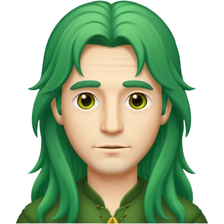 long green haired man emoji