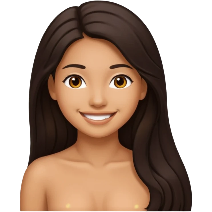 Big boobed Latina teen not wearing any clothing emoji