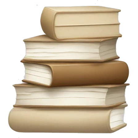 Beige white stack of books emoji