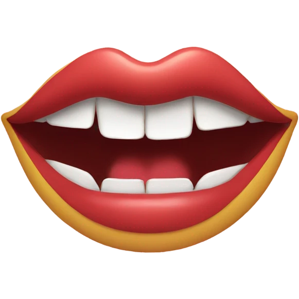 A lip bite winking face emoji