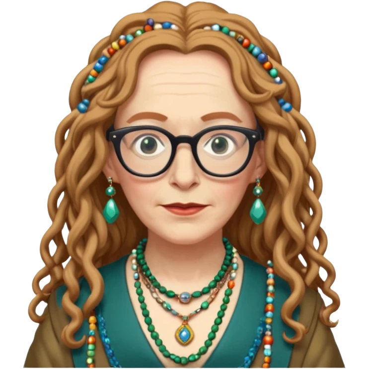 Professor Sybill Trelawney wearing glasses emoji