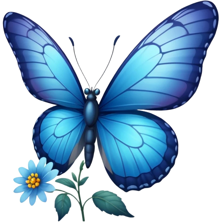 Blue butterfly emoji
