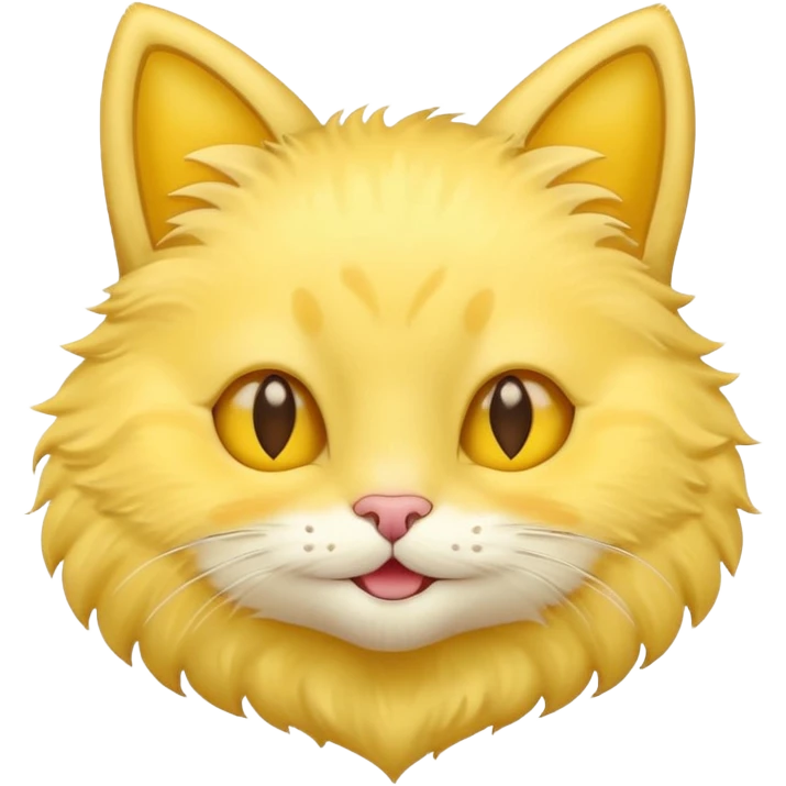 yellow heart with a cat face emoji