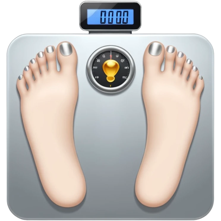 feet on digital scales emoji