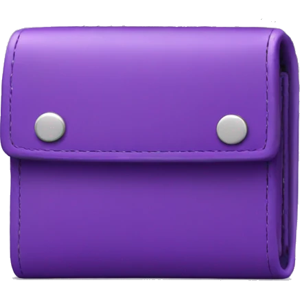 purple wallet with money coming out emoji