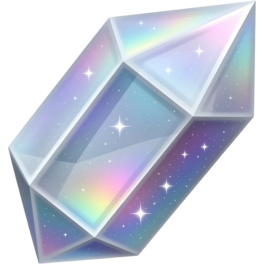 silver iridescent nebula crystal emoji