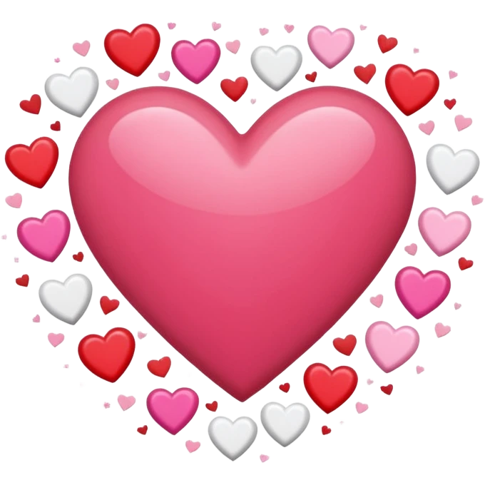 The flash surrounded with love hearts emoji