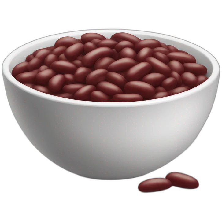 red beans in a bowl emoji