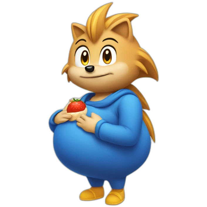 Pregnant-sonic-the-hedgehog emoji