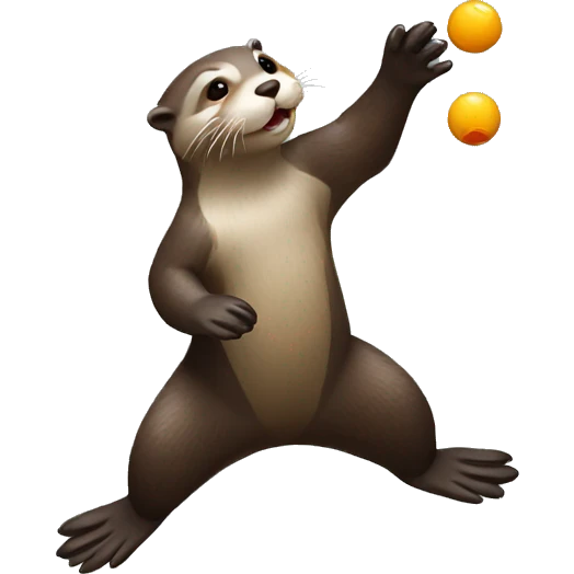 Otter juggling emoji