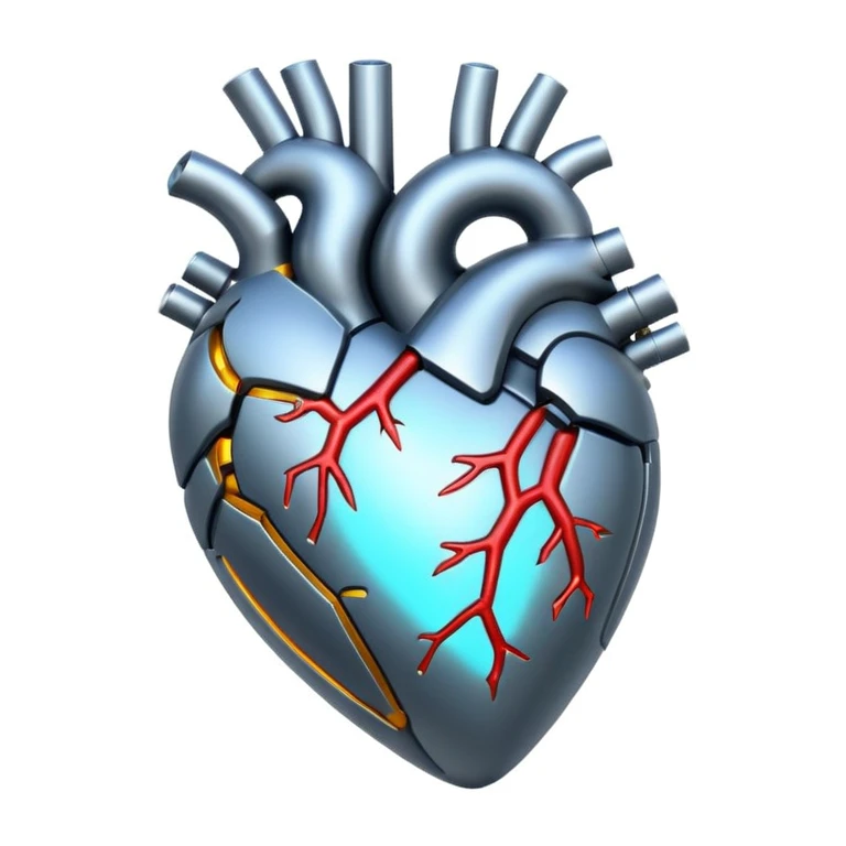 futuristic themed heart emoji