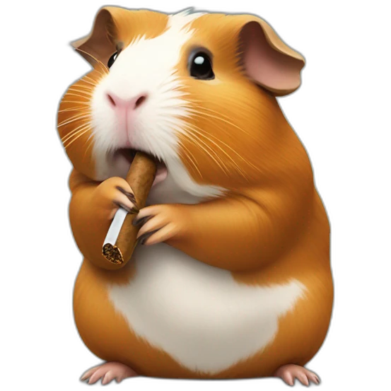 guinea pig smoking cigar emoji
