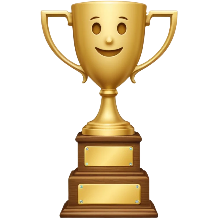 i want a participation trophy that is a completely plain and pretty small trophy that says Participation Trophy on the gold plate on the wooden base emoji