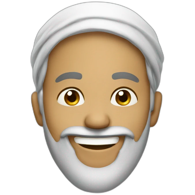 Muslim with beard laughing emoji