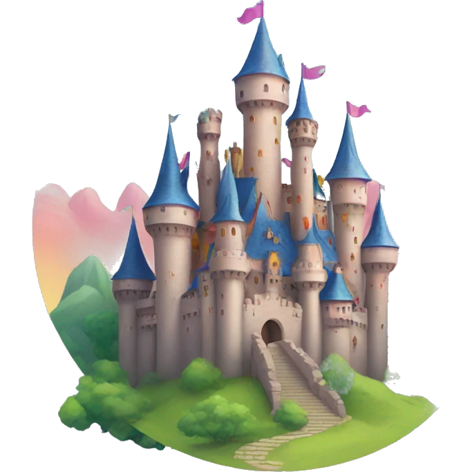 colorful fairytale castle emoji