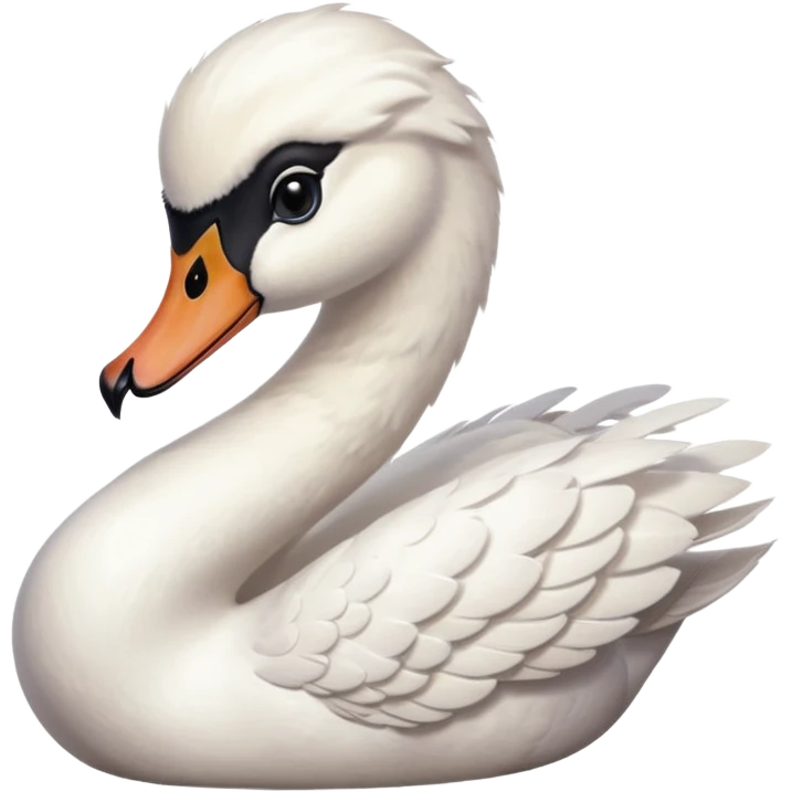 The white swan and the sailor emoji