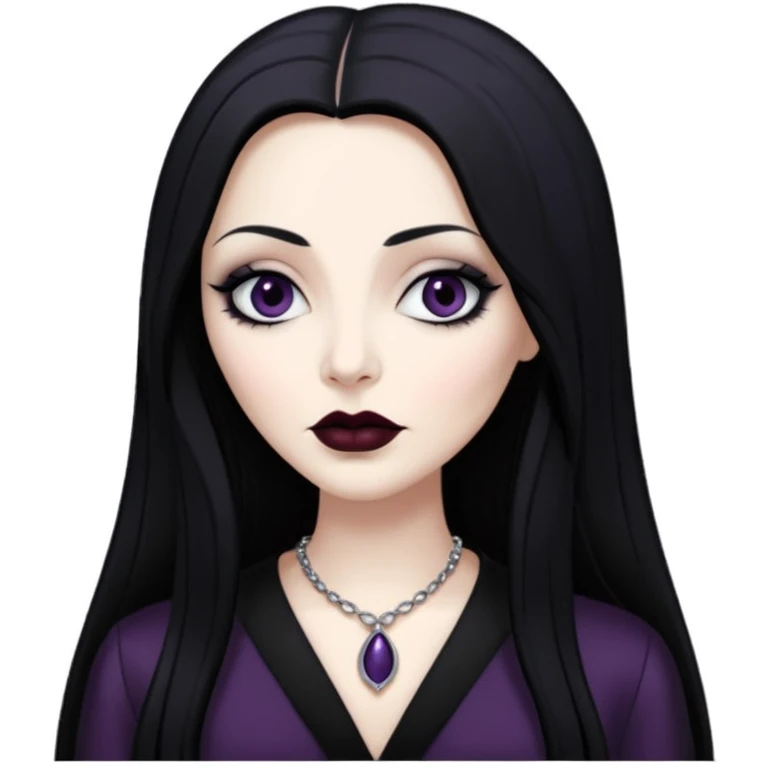 Morticia Addams character emoji emoji