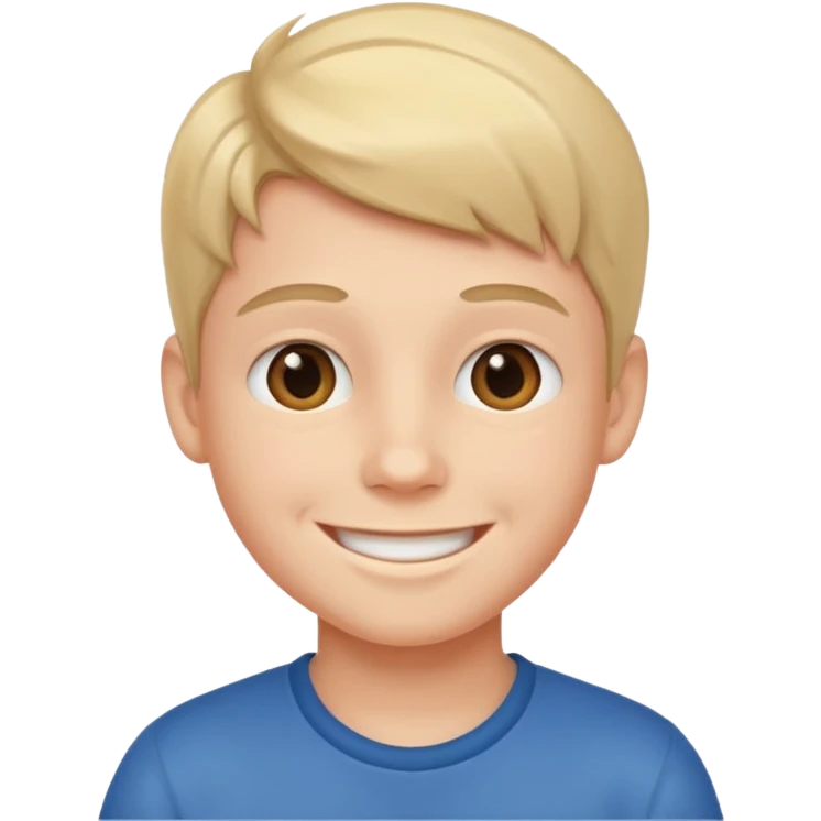 make a boy smiling REALLY big  emoji