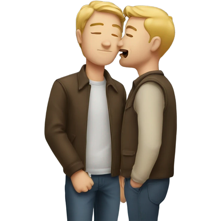two guys kissing emoji
