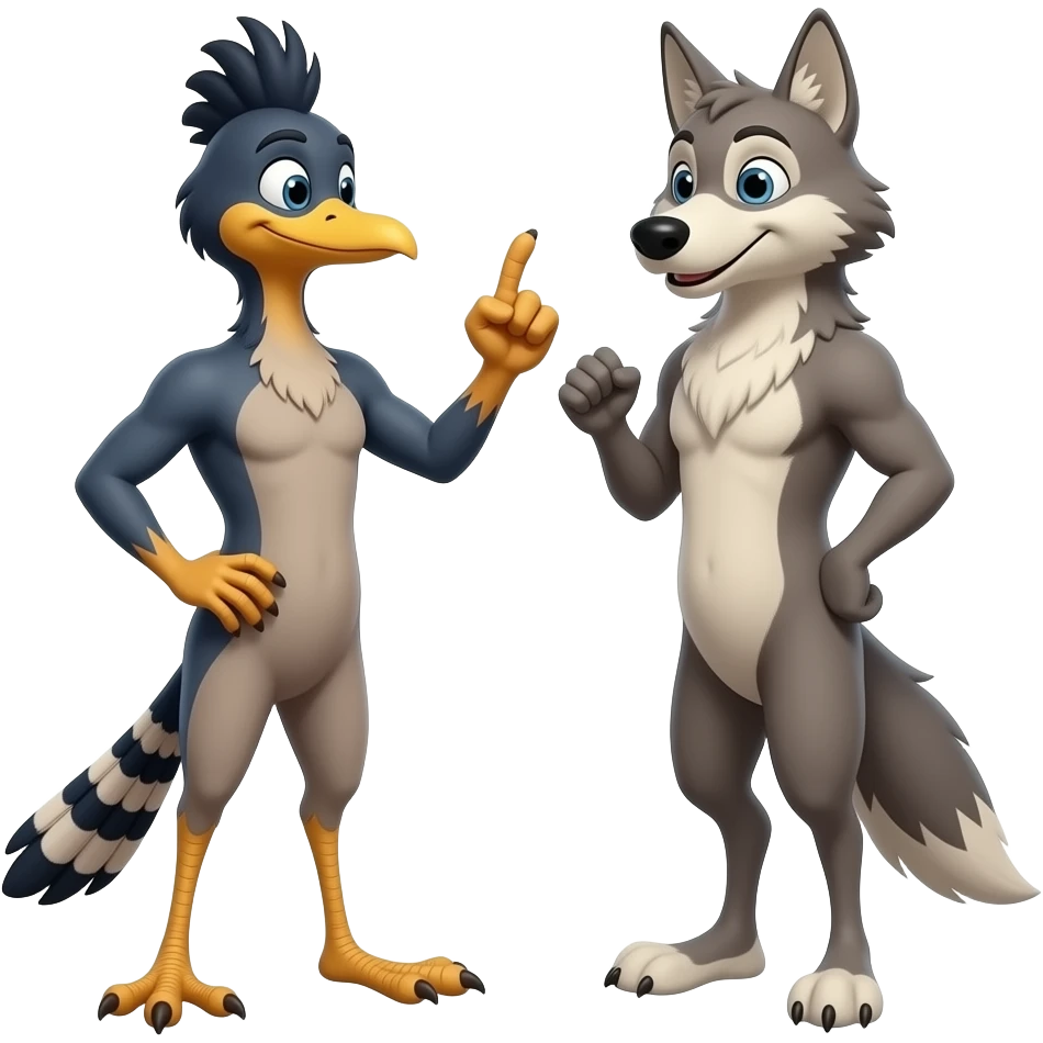 Roadrunner givin coyote the finger! emoji