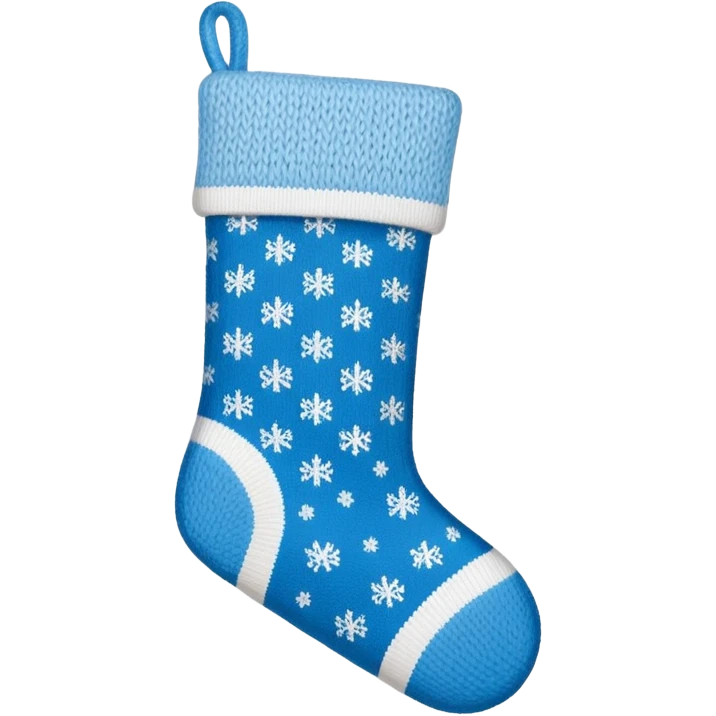 light blue Christmas stocking emoji