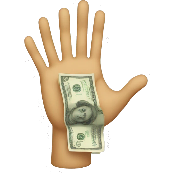 Hand given money emoji