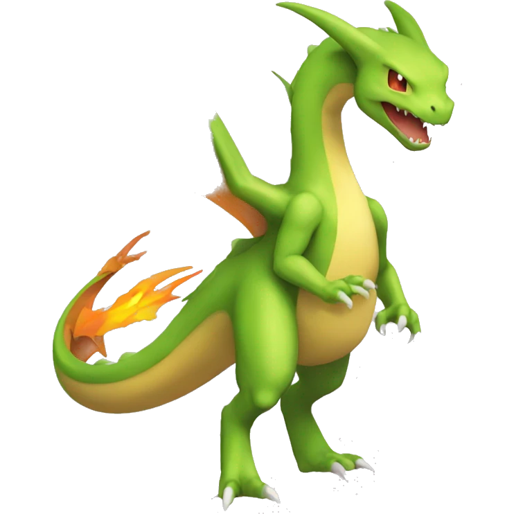 Metallic Flygon-Charizard full body emoji
