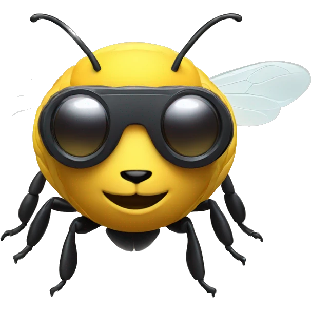 bee with virtual reality glasses emoji